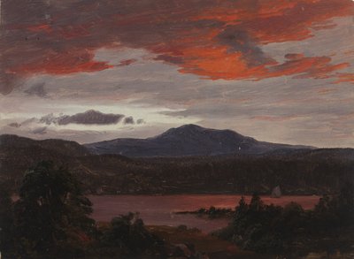 Turner Pond con Pomola Peak e Baxter Peak, Maine da Frederic Edwin Church